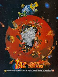 Escape From Mars Starring Taz Poster