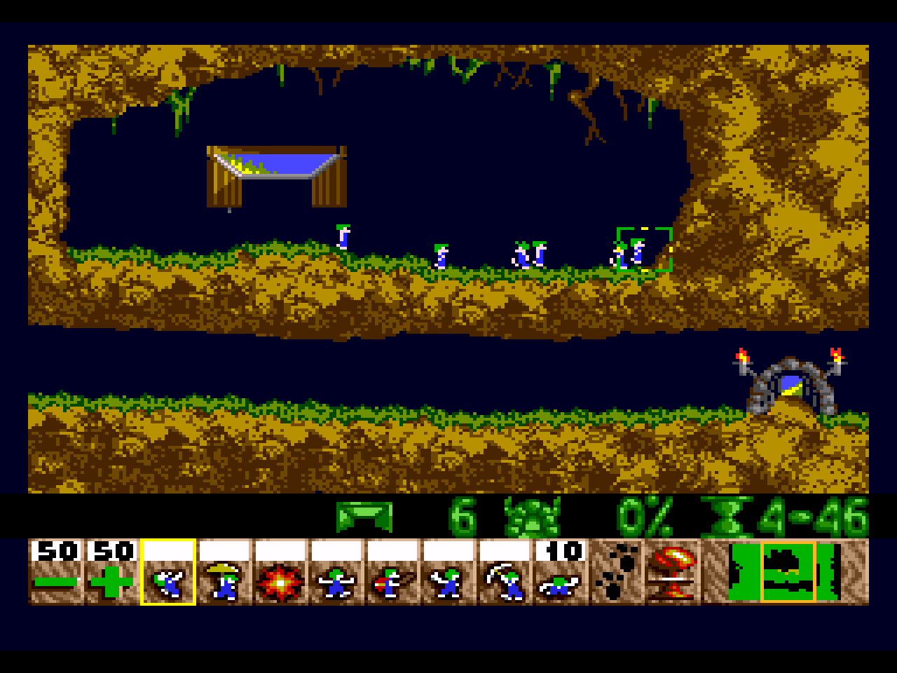 lemmings jumping off cliffs game