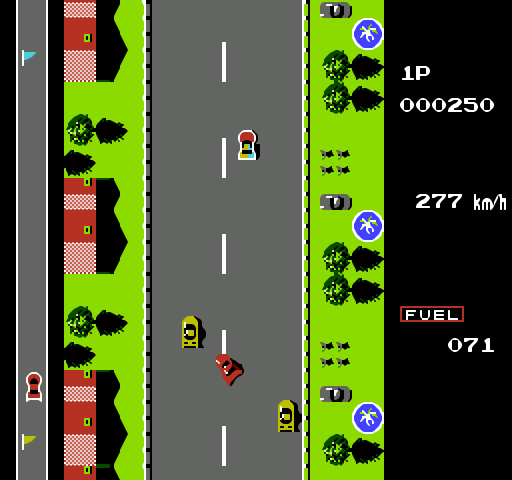 road fighter nes game