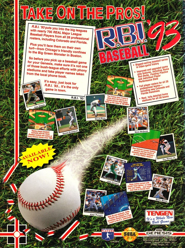 RBI Baseball 93 Download Game 