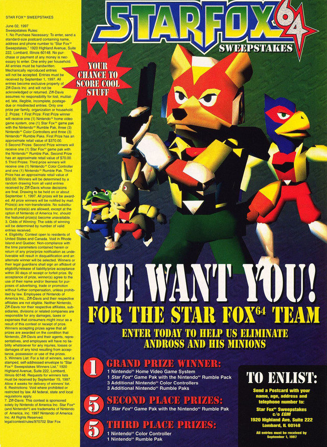 Star Fox 64 e a sua delirante ação cinematográfica no Nintendo 64