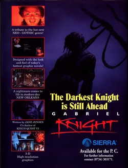 Gabriel Knight: Sins of the Fathers Poster