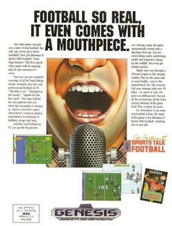 Joe Montana Sports Talk Football 2 Poster