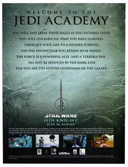 Star Wars: Jedi Knight: Jedi Academy Poster