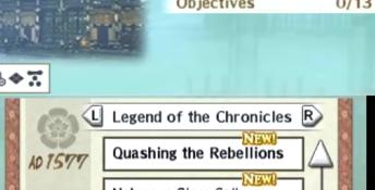 Samurai Warriors Chronicles 3 3DS Screenshot