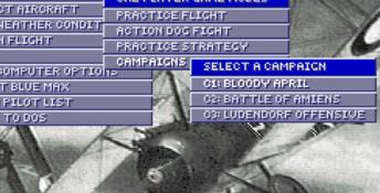 Blue Max: Aces of the Great War Amiga Screenshot