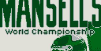 Nigel Mansell's World Championship Racing Gameboy Screenshot