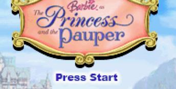 Barbie as the Princess and the Pauper GBA Screenshot