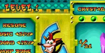Crash Bandicoot 2: N-Tranced GBA Screenshot