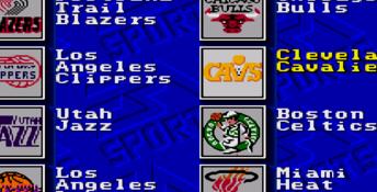 Bulls vs Blazers and the NBA Playoffs Genesis Screenshot