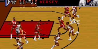 Bulls vs Blazers and the NBA Playoffs Genesis Screenshot