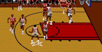 Bulls vs Blazers and the NBA Playoffs Genesis Screenshot