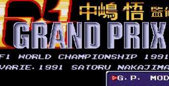 F1 Grand Prix - Nakajima Satoru Genesis Screenshot