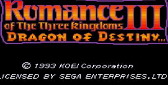 Romance of the Three Kingdoms III Genesis Screenshot