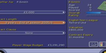 LMA Manager 2003 Playstation 2 Screenshot