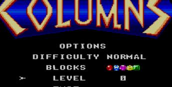 Columns Sega Master System Screenshot