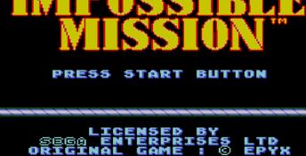 Impossible Mission Sega Master System Screenshot