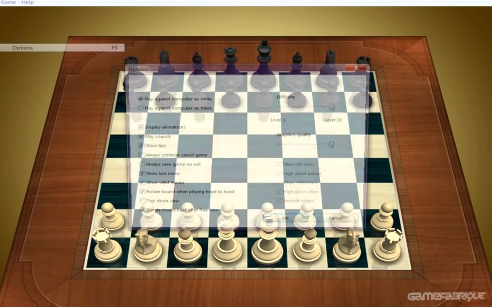 Windows On Windows on X: Chess Titans is a chess game introduced in  Windows Vista (2006). Developed by Oberon Games, it features a 3D,  animated, photorealistic chess board & pieces, designed to