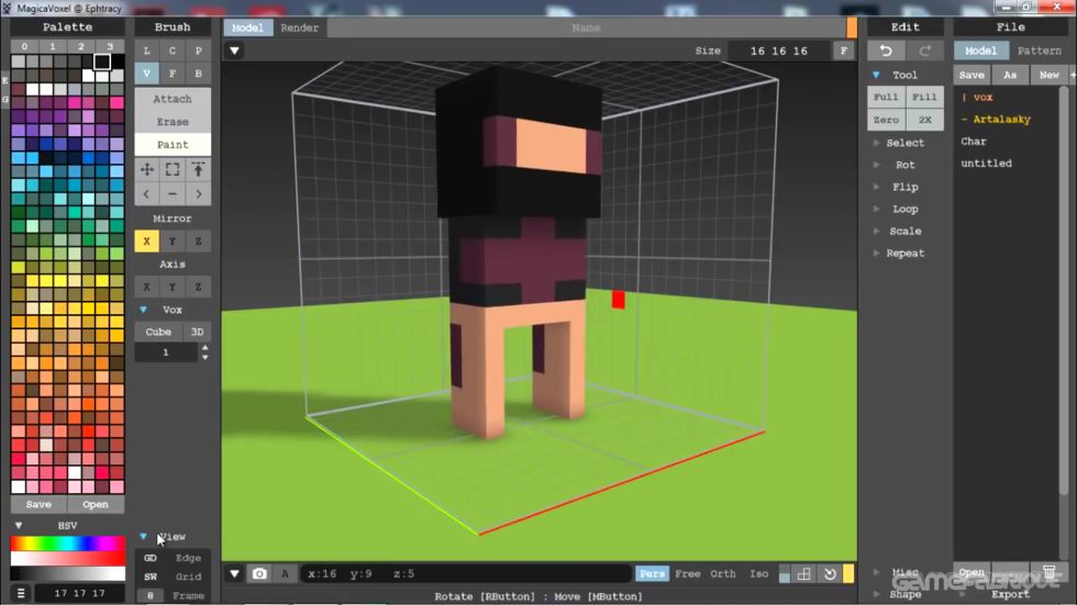 magicavoxel character template