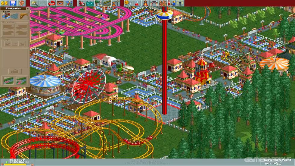 wooden roller coaster theme park tycoon 2