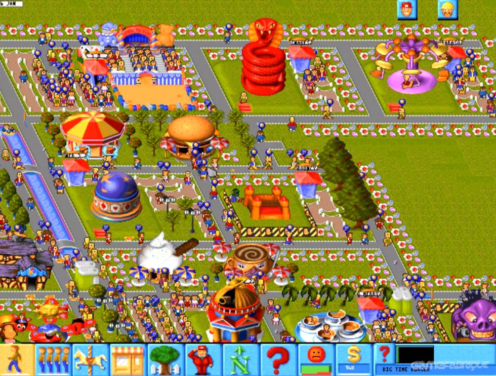 Игра на пк park. Theme Park 1994. SIM Theme Park на ПК. Игра парк развлечений на ПК. Theme Park на ПК.