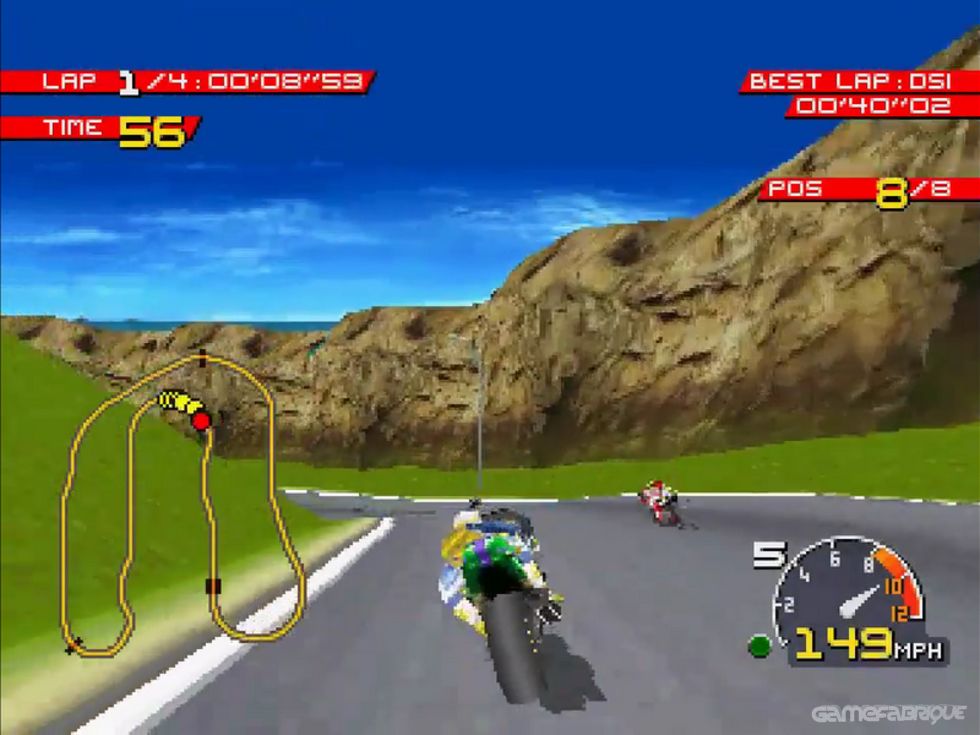 Moto Racer 1997 (em Português) - Gameplay Windows 98 