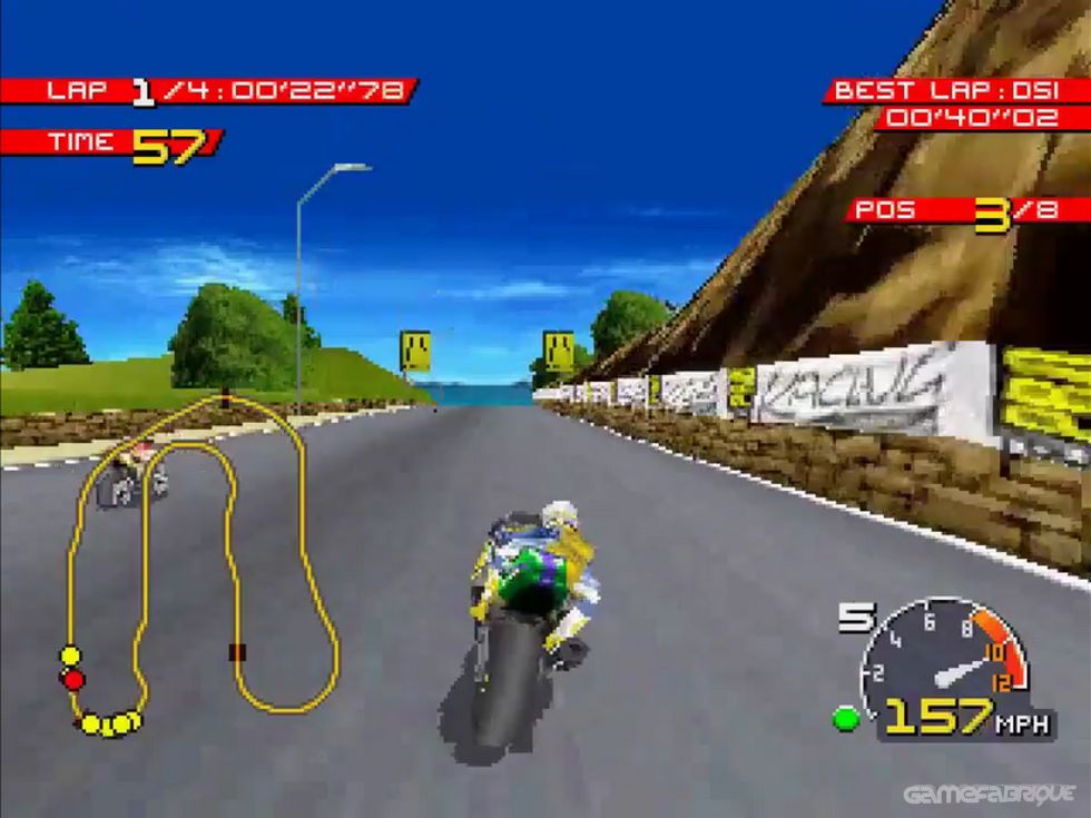 🕹️ Play Retro Games Online: Moto Racer (PS1)