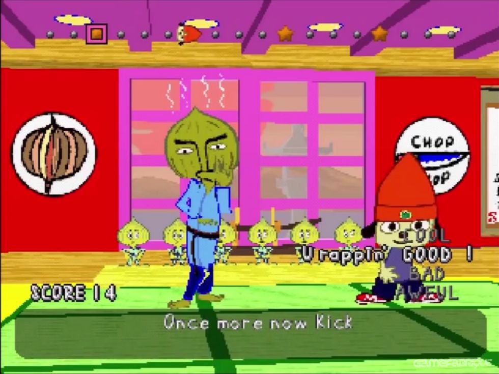 Parappa the rapper stage 2 driving (PS1 game and gameplay) 