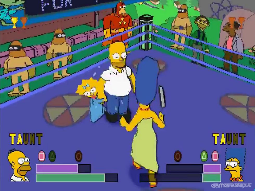 Simpsons wrestling music videos