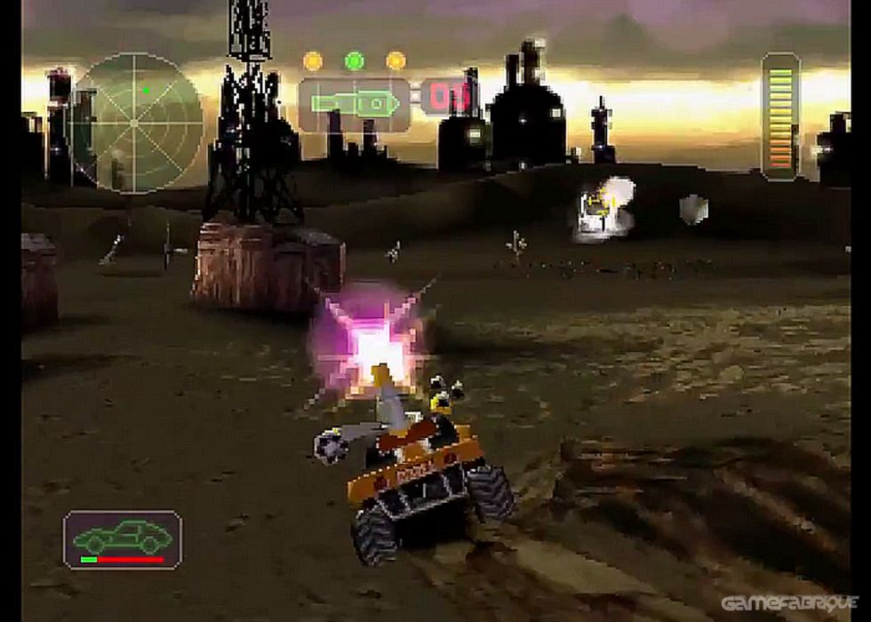 playstation 1 car game with guns