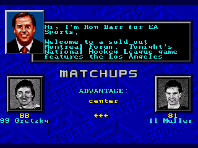 Player 1 Start: The Unbeatables: NHL '94 [Sega Genesis]