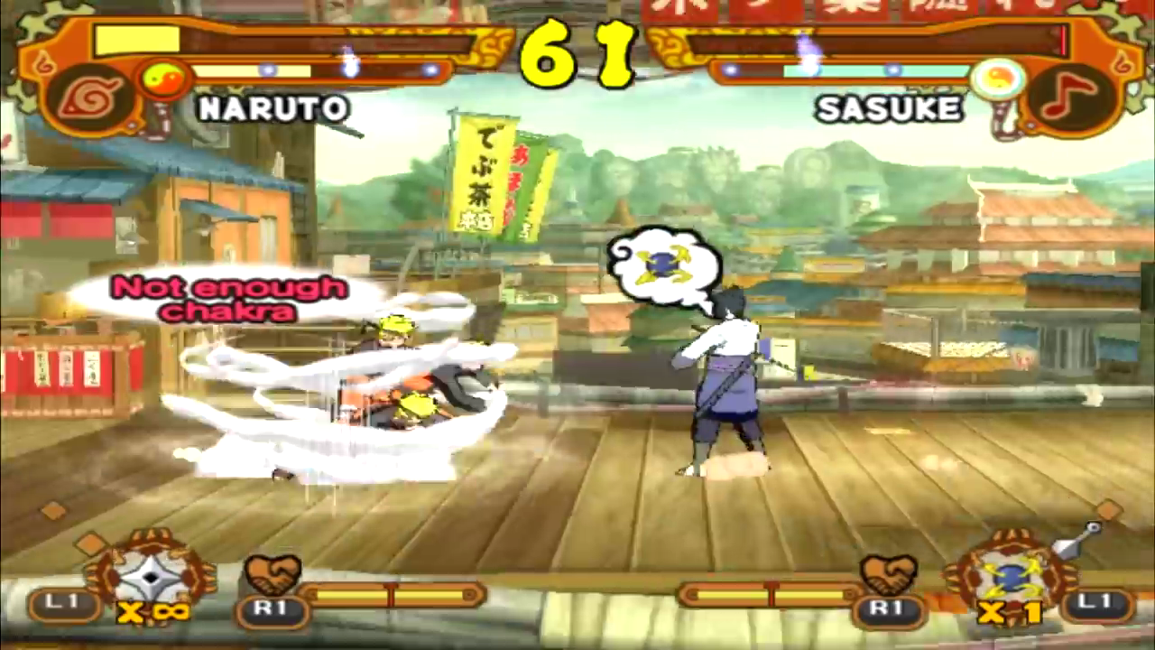 Naruto Ultimate Ninja 5 (PAL). Gameplay on matepad (Kirin 820