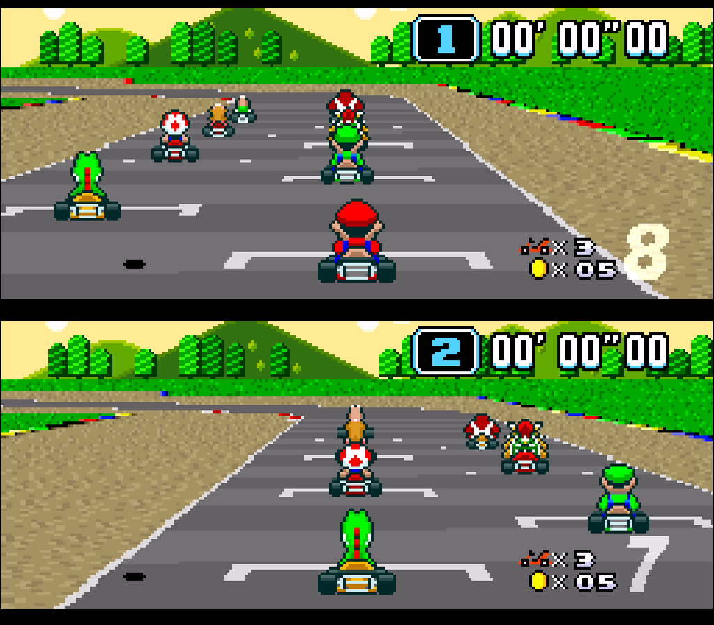 super mario kart nes